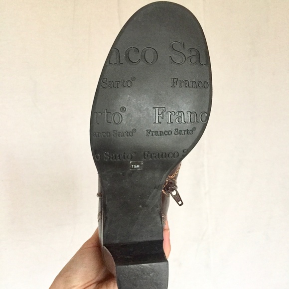 🌐 Genuine Leather Franco Sarto Western boots 7.5 - Picture 7 of 8